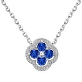 925 Sterling Silver Zirconia Necklace – Noble Sparkling, Classic Choice