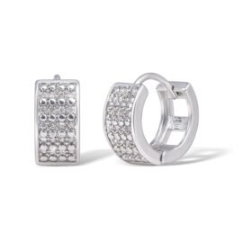 925 sterling silver diamond hoop earrings gold plated small zirconia huggie earrings for women