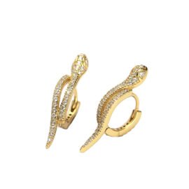 925 Sterling Silver Earring Snake Shape Hoop Earrings For Women