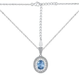 925 Sterling Silver Zirconia Necklace – Sparkling Charming Classic