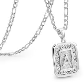 Personalized Stainless Steel Initial Pendant – Custom Alphabet Necklace for Men & Women, Stylish Monogram Jewelry｜Molayes