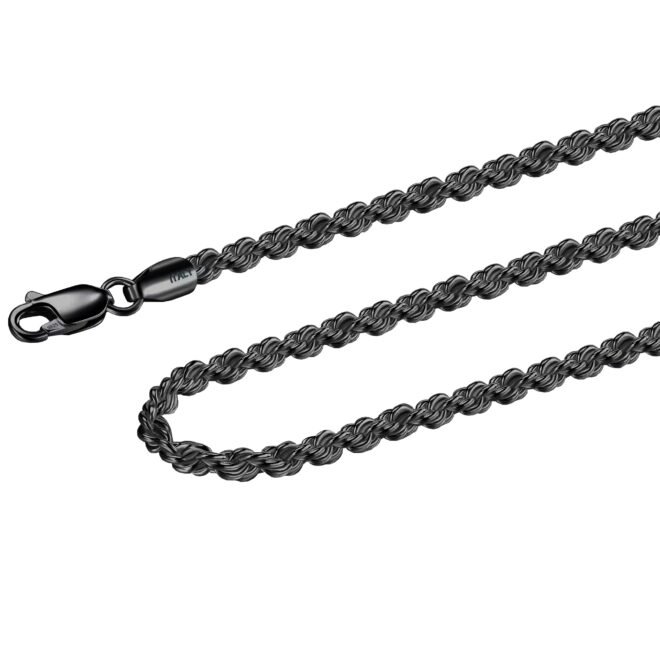 Black rope chain 16 inches - 30 inches