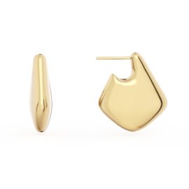 14K Gold Plated Regular Chunky Statement Earrings for Women Trendy, Lightweight Chunky Hoops Earrings, Hypoallergenic Jewelry Gifts for Women