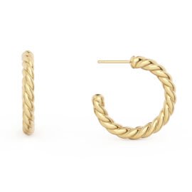 14K Gold Plated Huggie Earrings, Dome Hoop Earrings for Women, Statement Chunky Earrings Gifts for Women