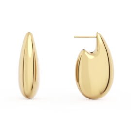 14K Gold Plated Regular Chunky Statement Earrings for Women Trendy, Lightweight Chunky Hoops Earrings, Hypoallergenic Jewelry Gifts for Women