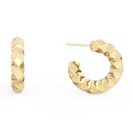 14K Gold Plated Chunky Gold Hoop Earrings for Women, Lightweight Open Hoops Earrings, Hypoallergenic Trendy Gold HoPlease rate us:op Earrings, Jewelry for Gifts