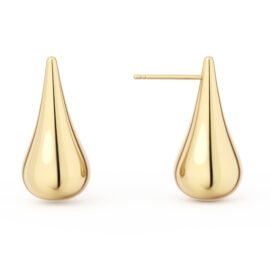 14K Gold Plated Regular Chunky Statement Earrings for Women Trendy, Lightweight Chunky Hoops Earrings, Hypoallergenic Jewelry Gifts for Women