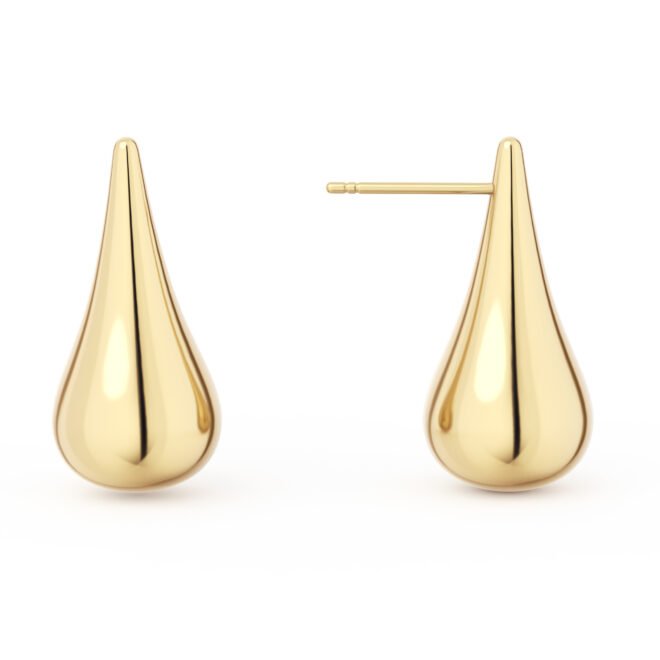 14K Gold Plated Teardrop Earrings Drop for Women, Statement lightweight hoop earrings, Hypoallergenic Jewelry Gifts for Women