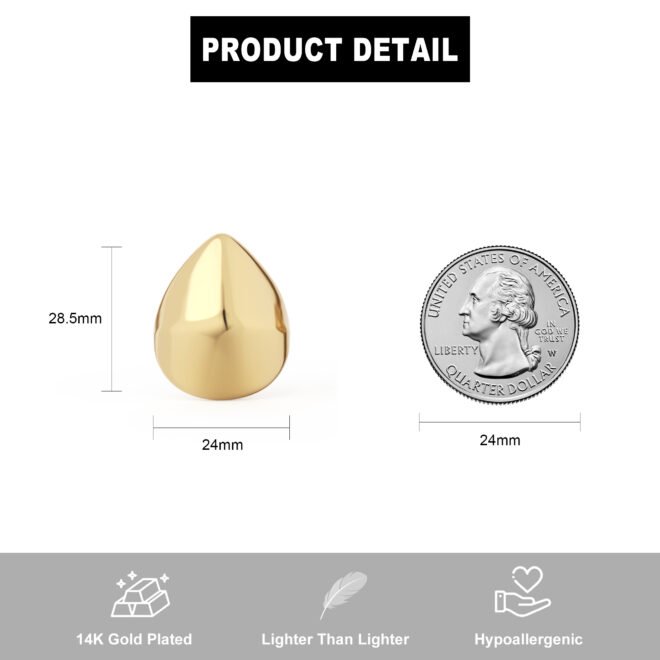 14K Gold Plated Irregular Chunky Statement Earrings for Women, Lightweight Trendy Chunky Hoops Earrings, Hypoallergenic Jewelry Gifts for Women