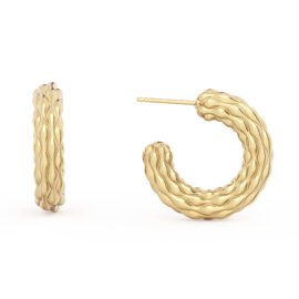 14K Gold Plated Chunky Gold Hoop Earrings for Women, Lightweight Open Hoops Earrings, Hypoallergenic Trendy Gold HoPlease rate us:op Earrings, Jewelry for Gifts