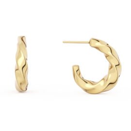 14K Gold Plated Chunky Gold Hoop Earrings for Women, Lightweight Open Hoops Earrings, Hypoallergenic Trendy Gold HoPlease rate us:op Earrings, Jewelry for Gifts